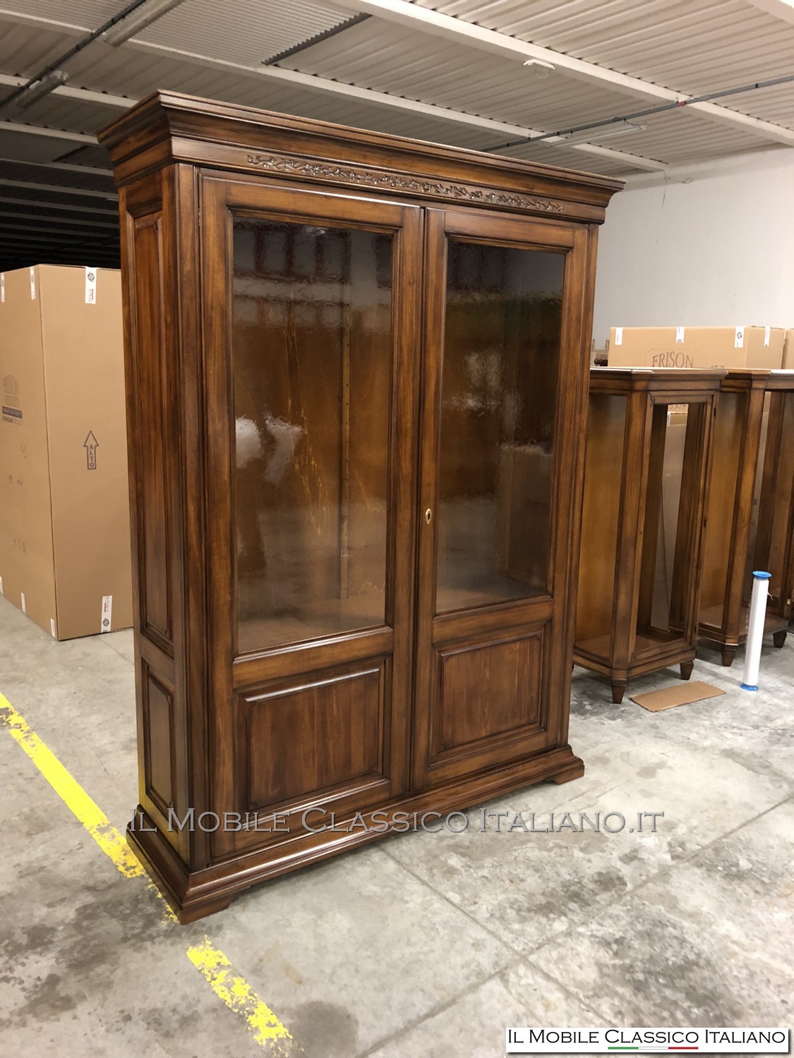 vetrina classica noce